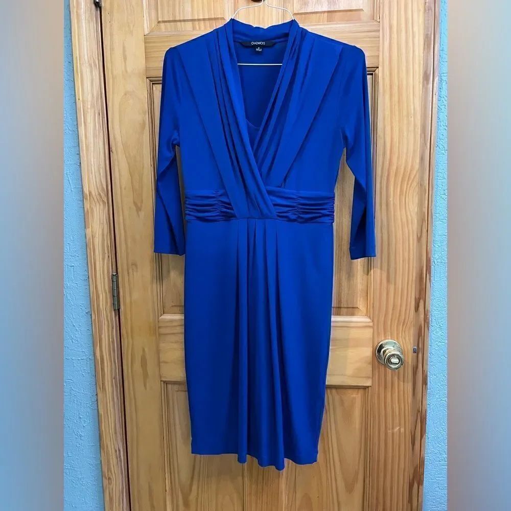 Chadwicks size 6 gorgeous cobalt blue dress with built-in slip